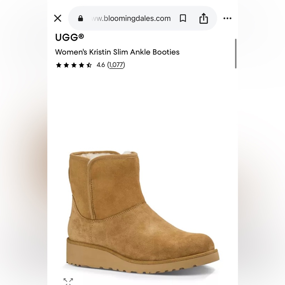 UGG Women's Short Suede Boot - BLACK